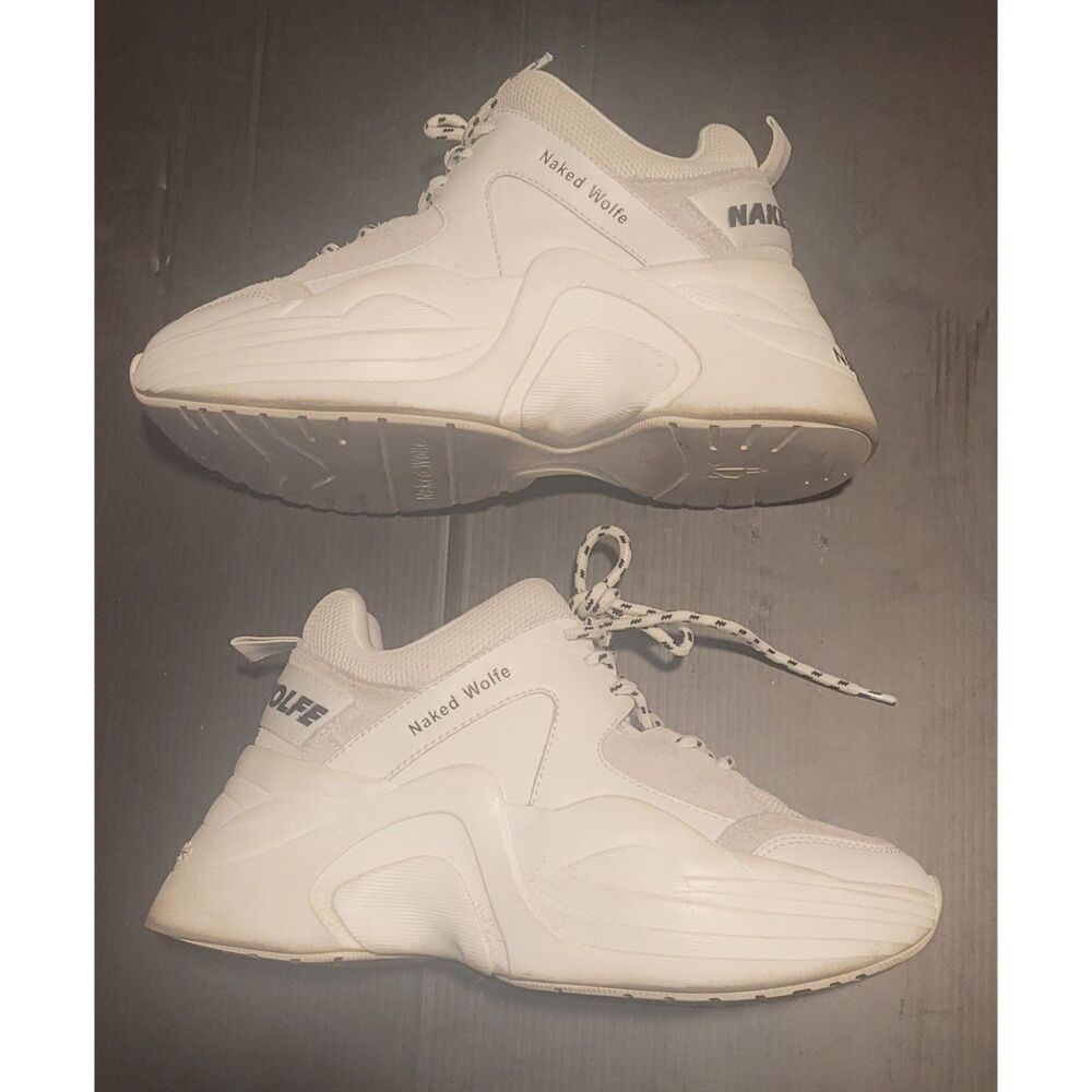Naked Wolfe Art Track White Chunky Sneakers Womens US 6 Platform Sneakers